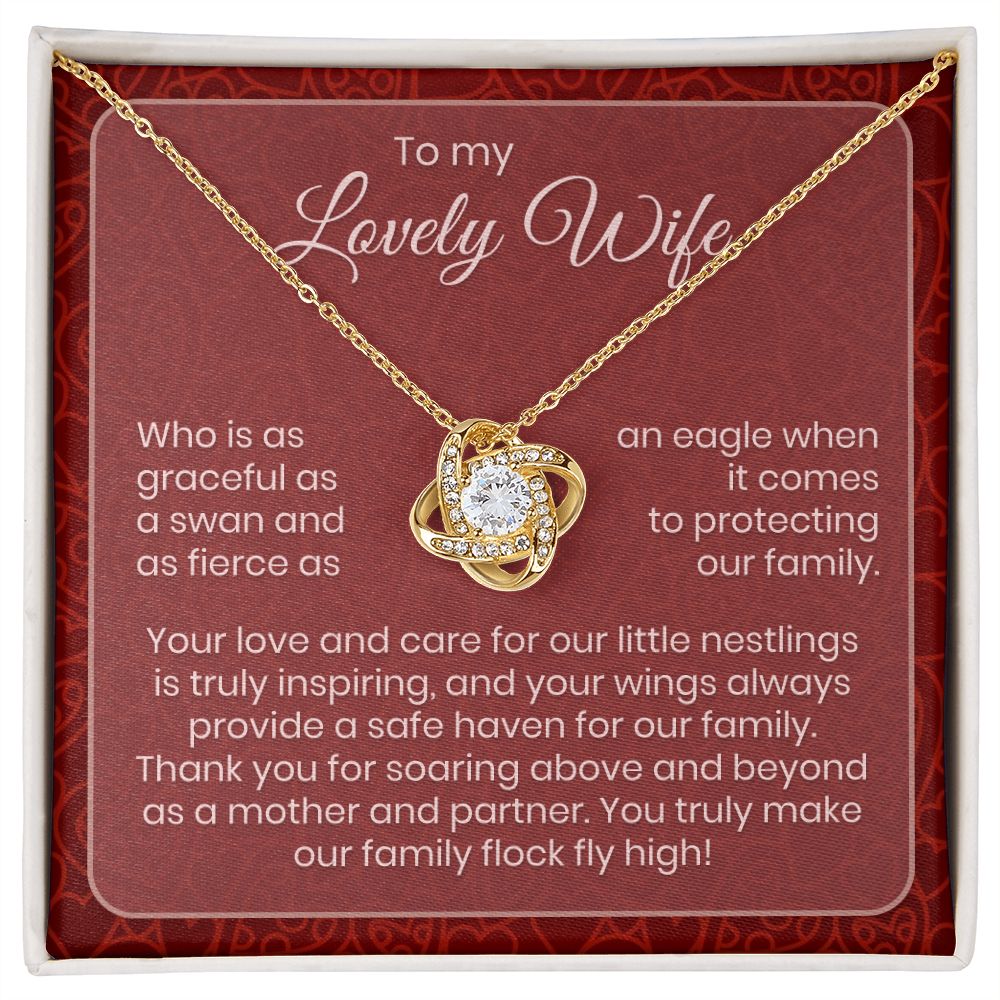 To My Lovely Wife | Family Flock | Love Knot Necklace