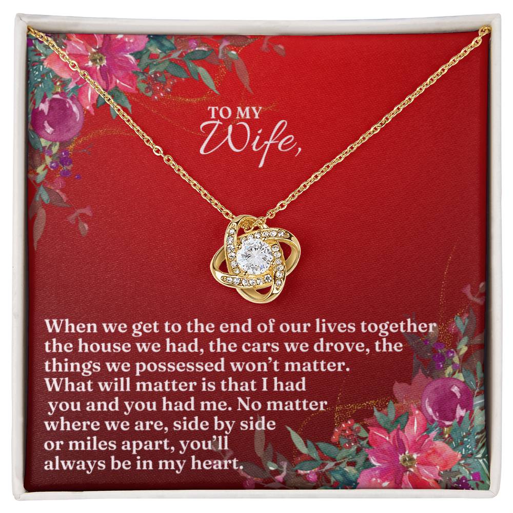 To My Wife this Christmas | Love Knot Necklace