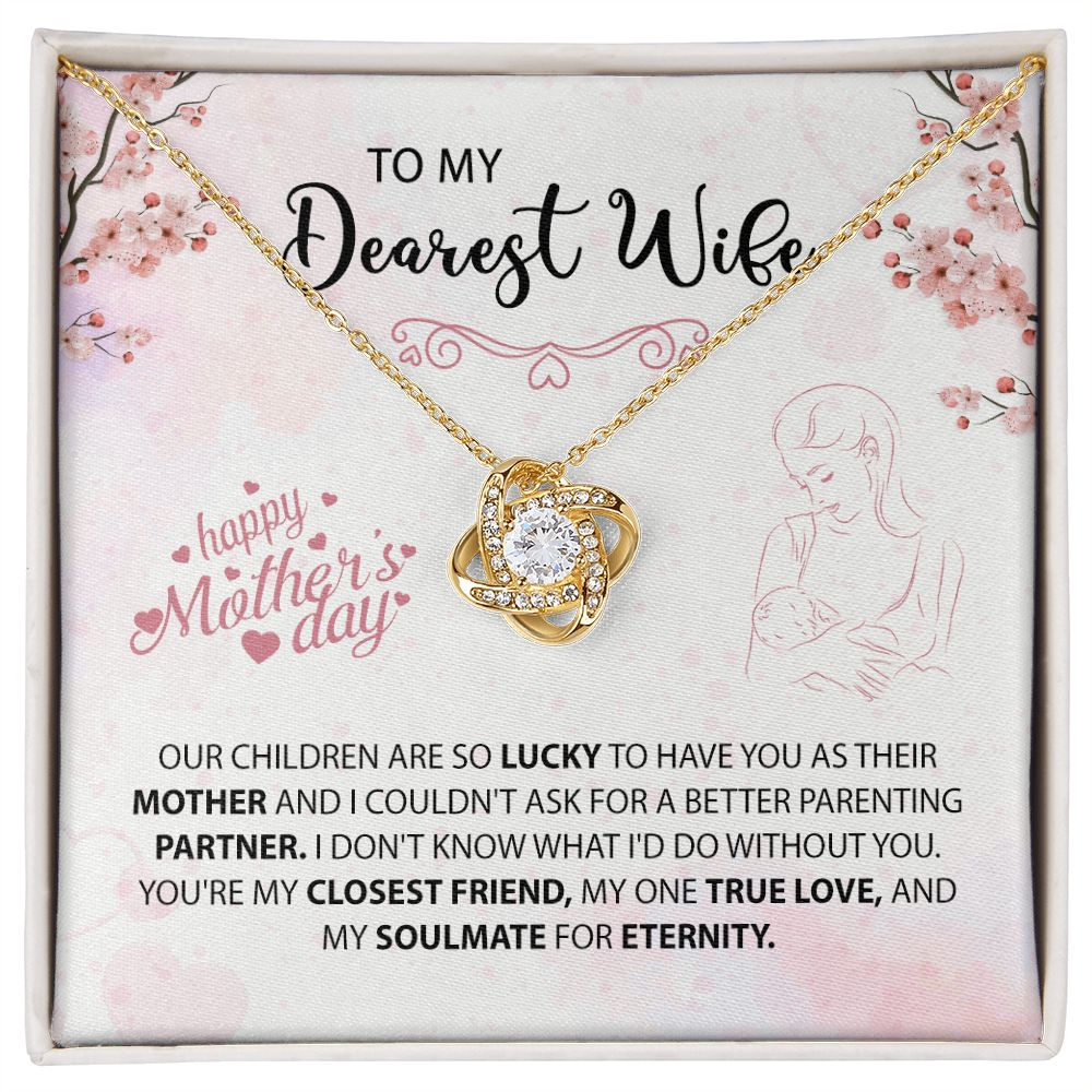 To My Dearest Wife | My Soulmate | Love Knot Necklace