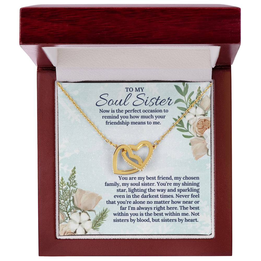 To My SOUL SISTER this Christmas | Interlocking Hearts Necklace