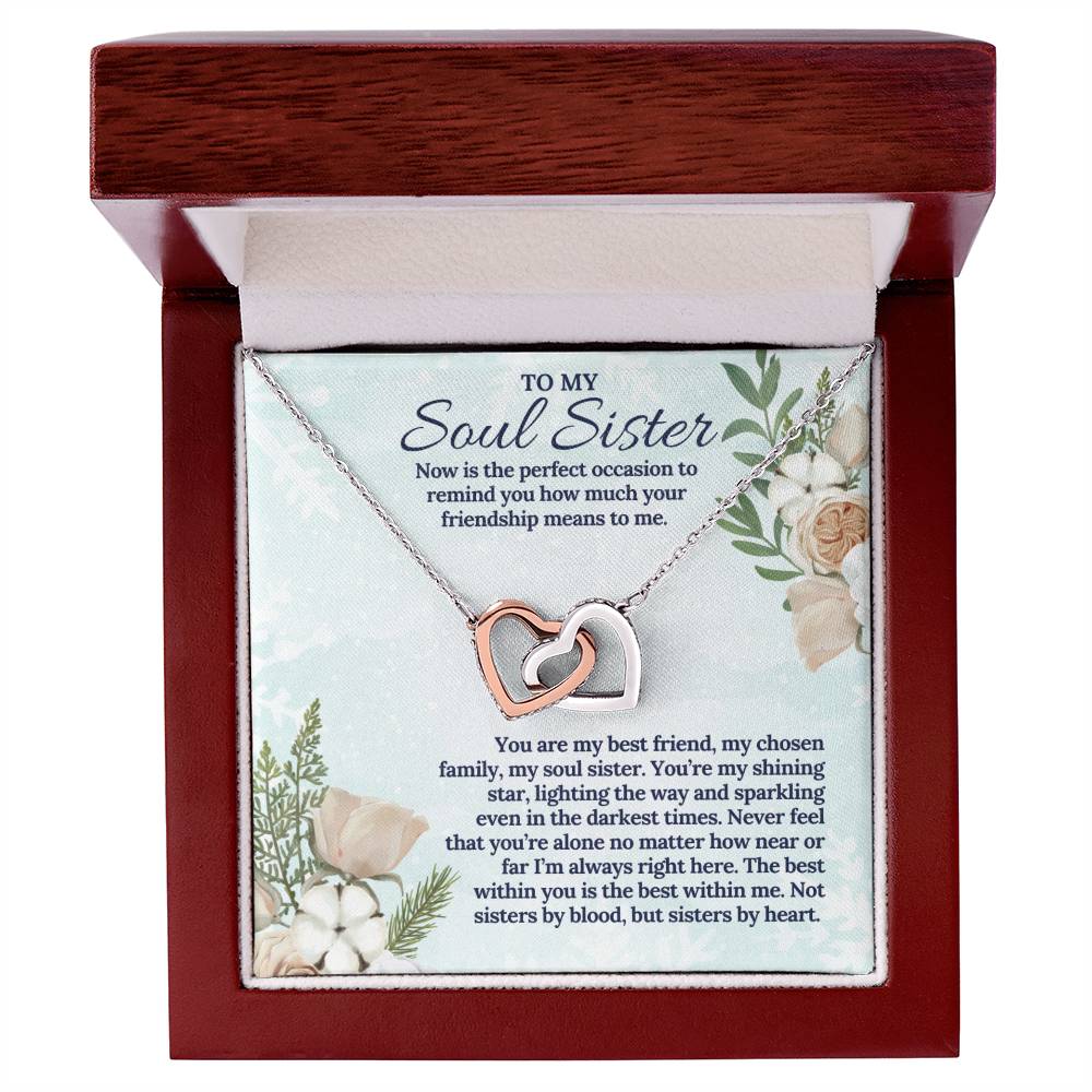 To My SOUL SISTER this Christmas | Interlocking Hearts Necklace