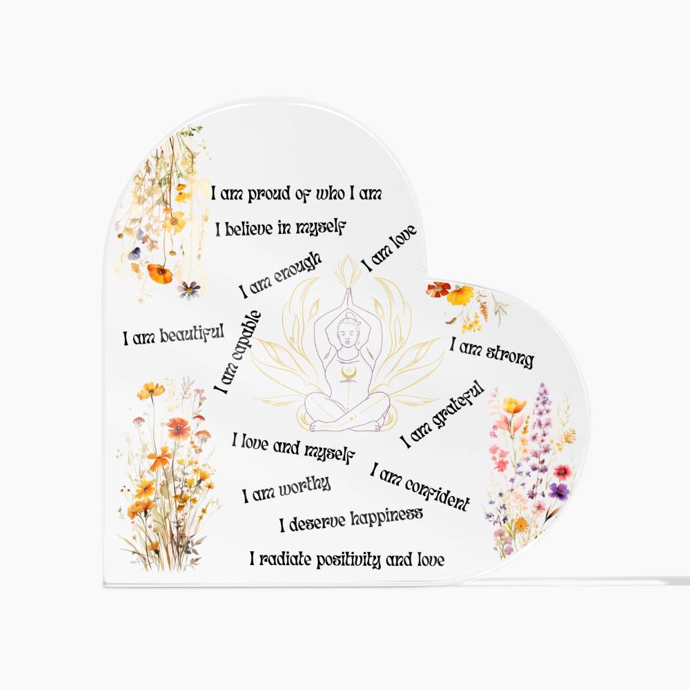 Self-Love Affirmation Heart Plaque