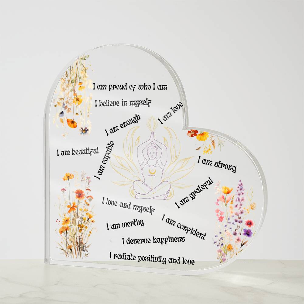 Self-Love Affirmation Heart Plaque