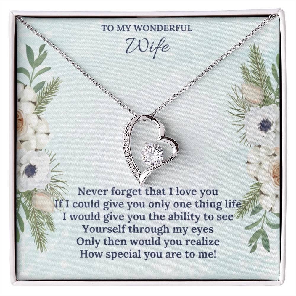 To My Wonderful WIFE this Christmas | Forever Love Necklace