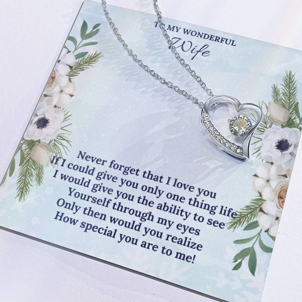 To My Wonderful WIFE this Christmas | Forever Love Necklace