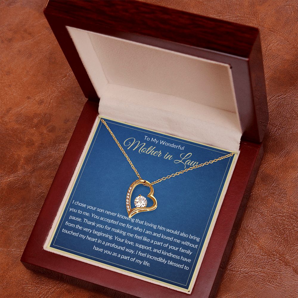 To My Wonderful Mother In Law | Forever Love Necklace