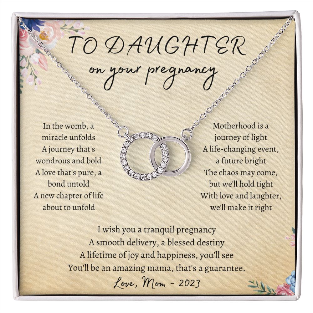 To Daughter On Your Pregnancy | Love, Mom - Perfect Pair Necklace