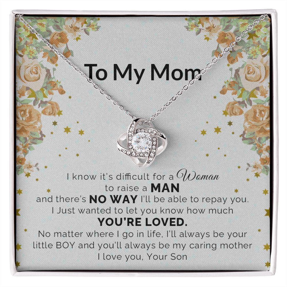To My Mom | I Love You - Love Knot Necklace