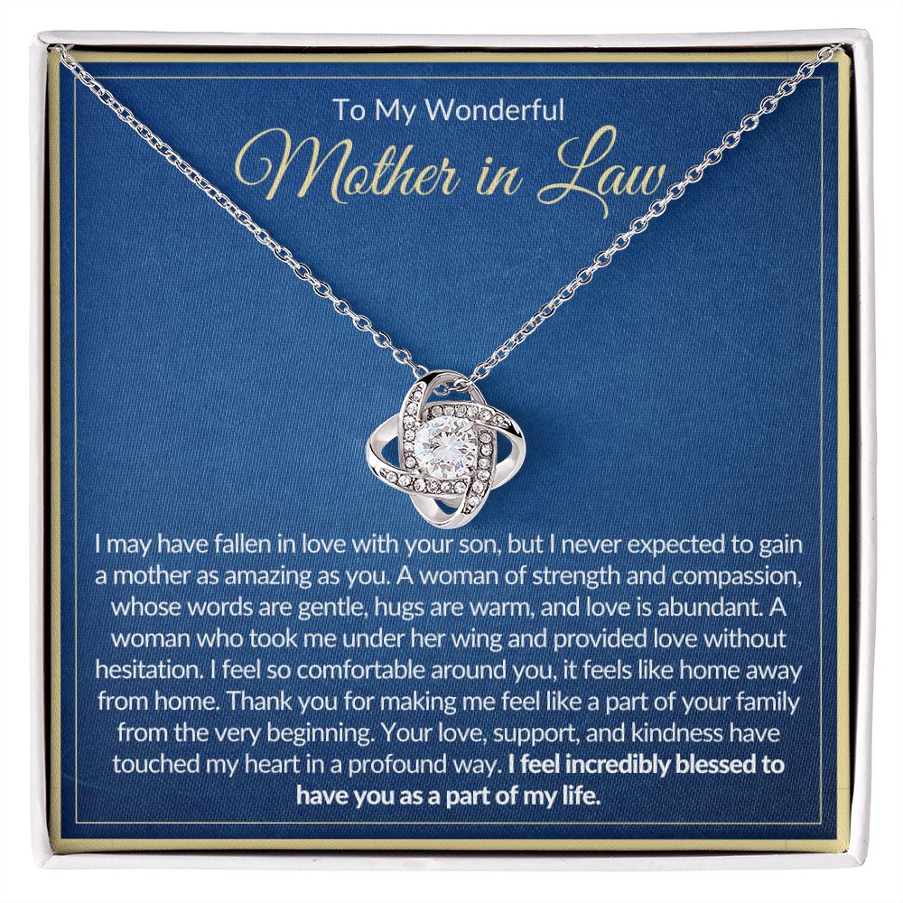 To My Wonderful Mother In Law | Part Of My Life- Love Knot Necklace