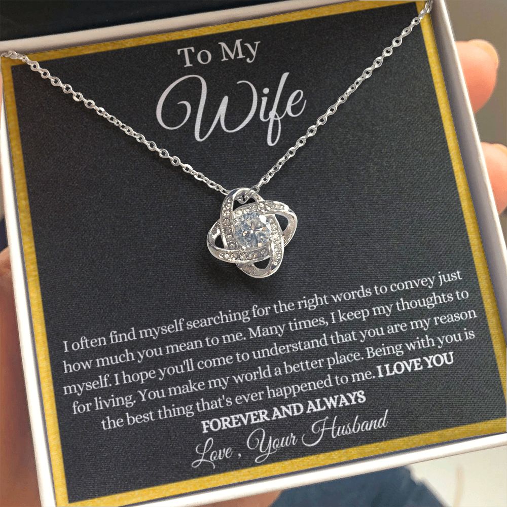 To My Wife | FOREVER AND ALWAYS - Love Knot Necklace