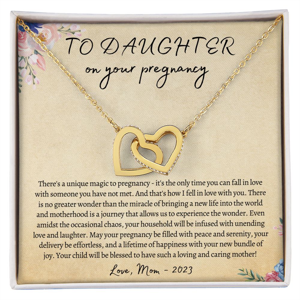 To Daughter On Your Pregnancy | Love, Mom - Interlocking Hearts