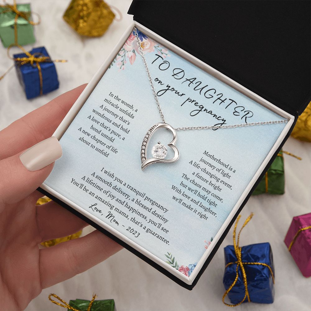 To Daughter On Your Pregnancy | Love, Mom - Forever Love Necklace