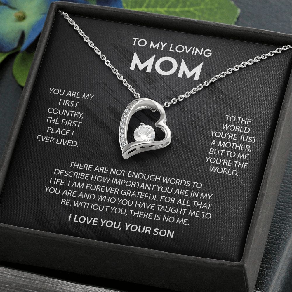 To My Loving Mom | I Love You - Forever Love Necklace