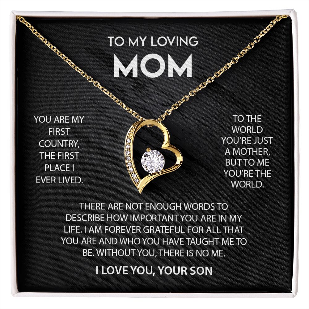 To My Loving Mom | I Love You - Forever Love Necklace