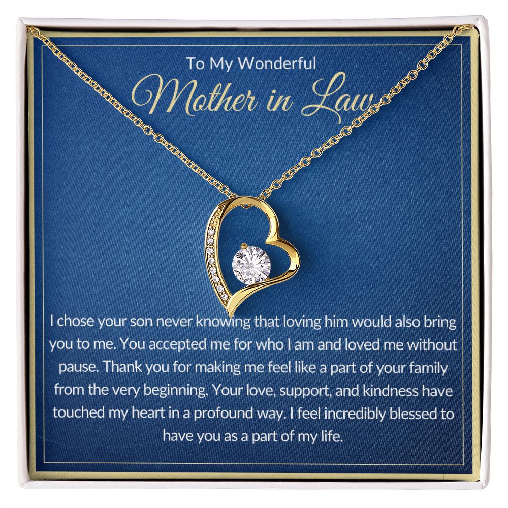 To My Wonderful Mother In Law | Forever Love Necklace