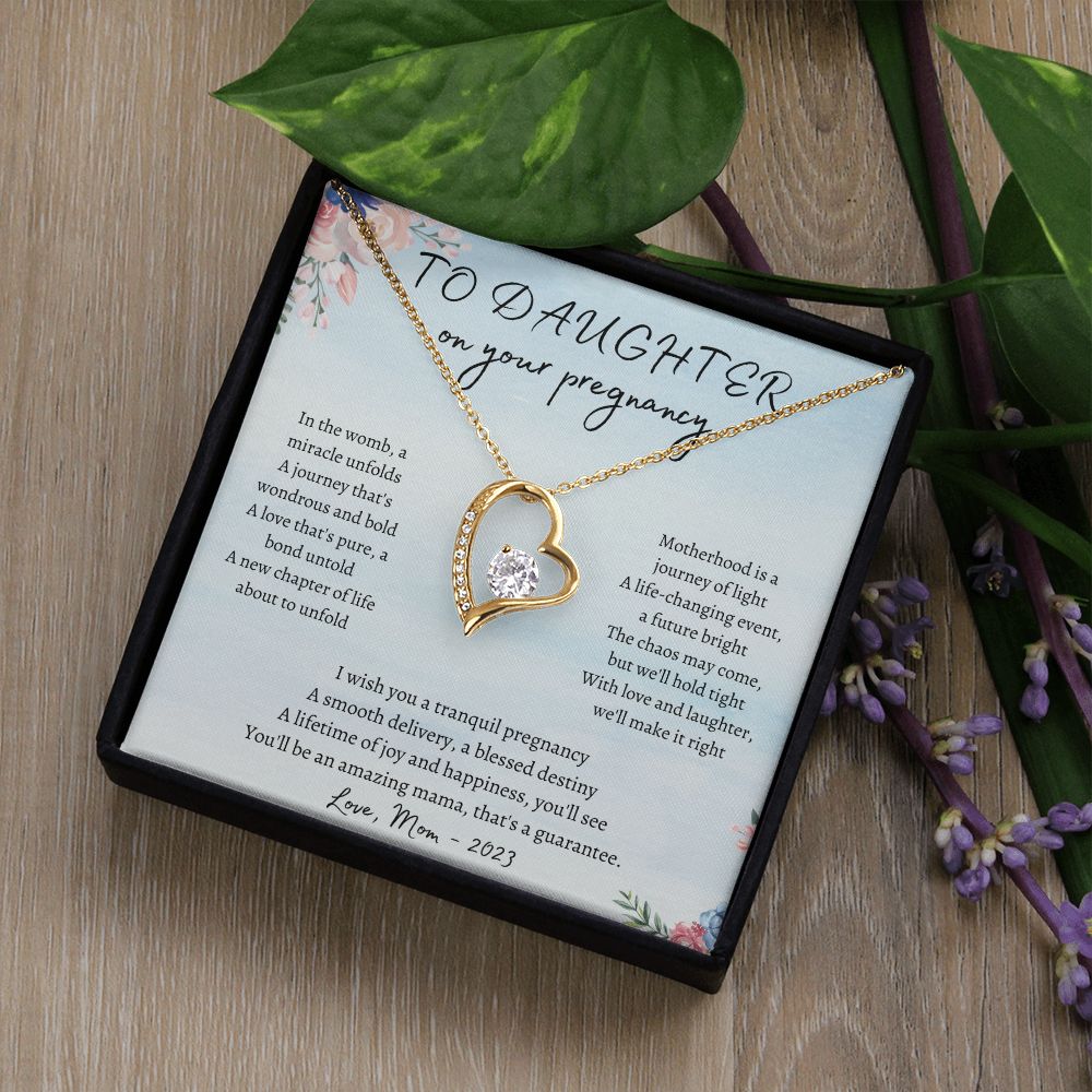 To Daughter On Your Pregnancy | Love, Mom - Forever Love Necklace