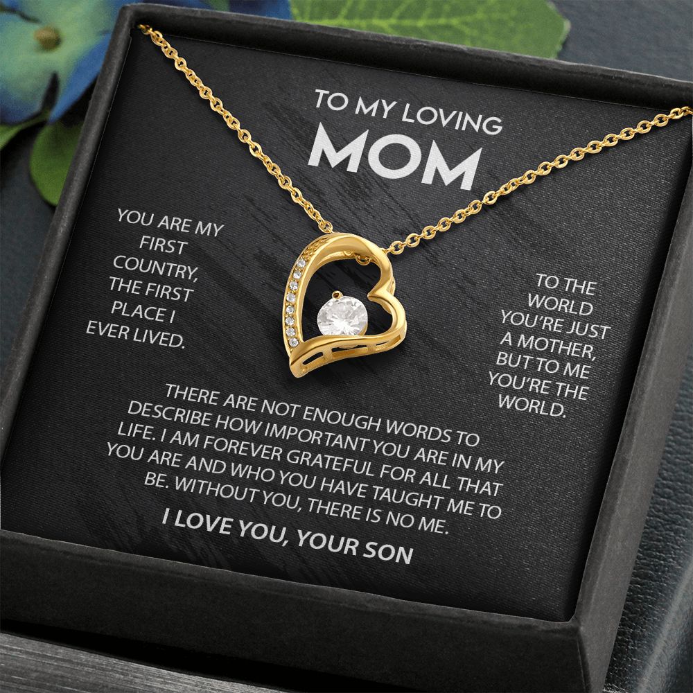 To My Loving Mom | I Love You - Forever Love Necklace