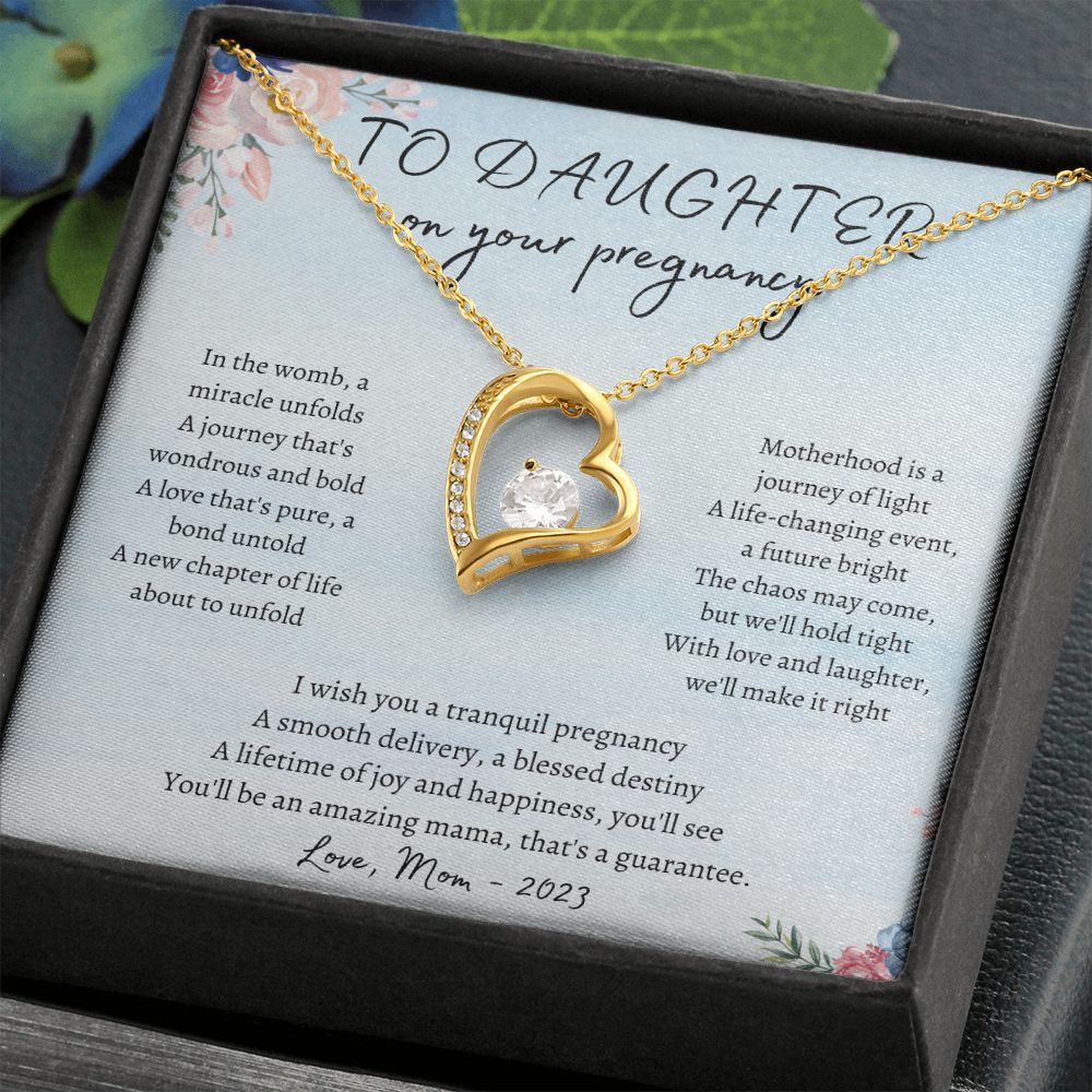 To Daughter On Your Pregnancy | Love, Mom - Forever Love Necklace