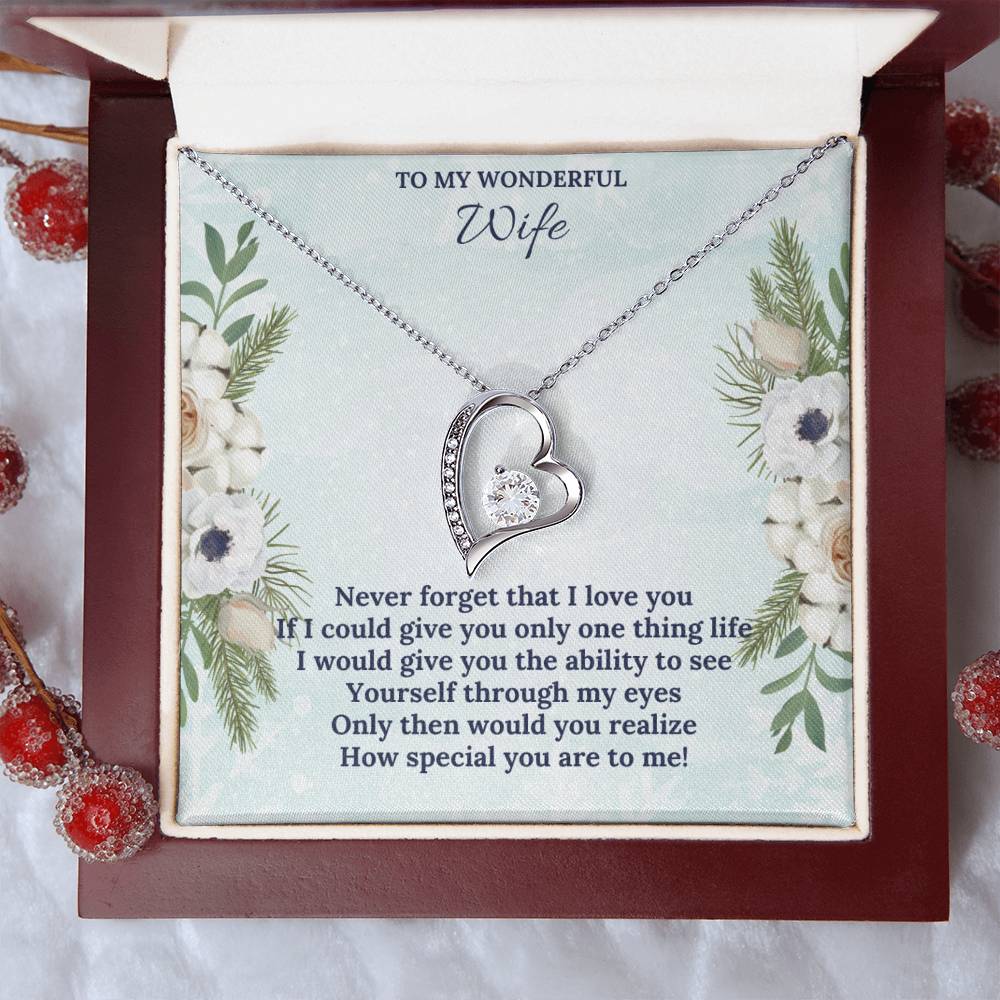 To My Wonderful WIFE this Christmas | Forever Love Necklace