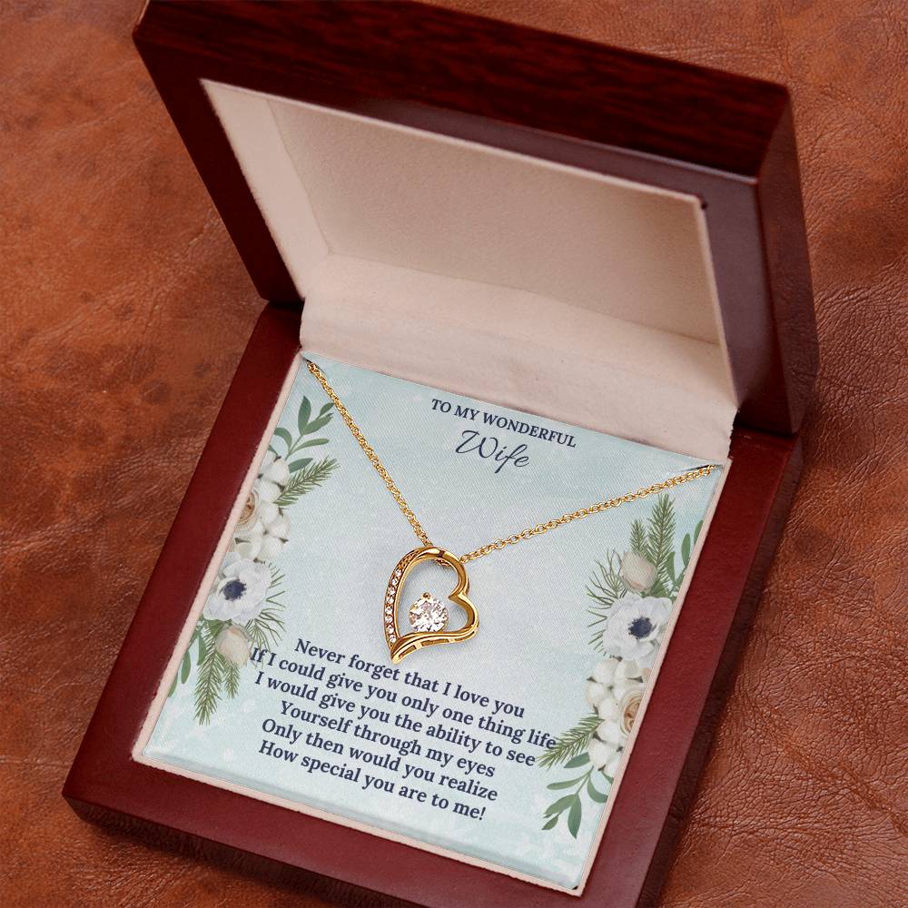 To My Wonderful WIFE this Christmas | Forever Love Necklace