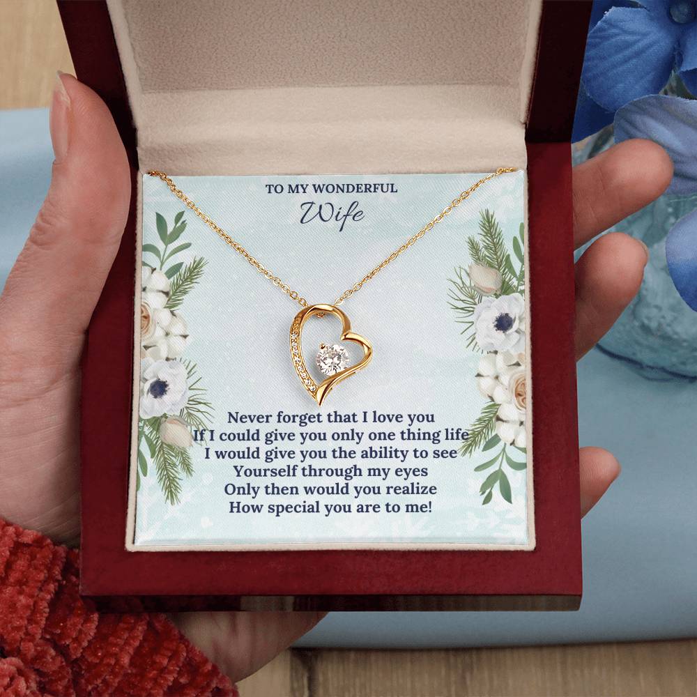 To My Wonderful WIFE this Christmas | Forever Love Necklace