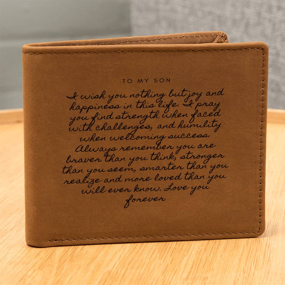 To My SON this Christmas | Leather Wallet