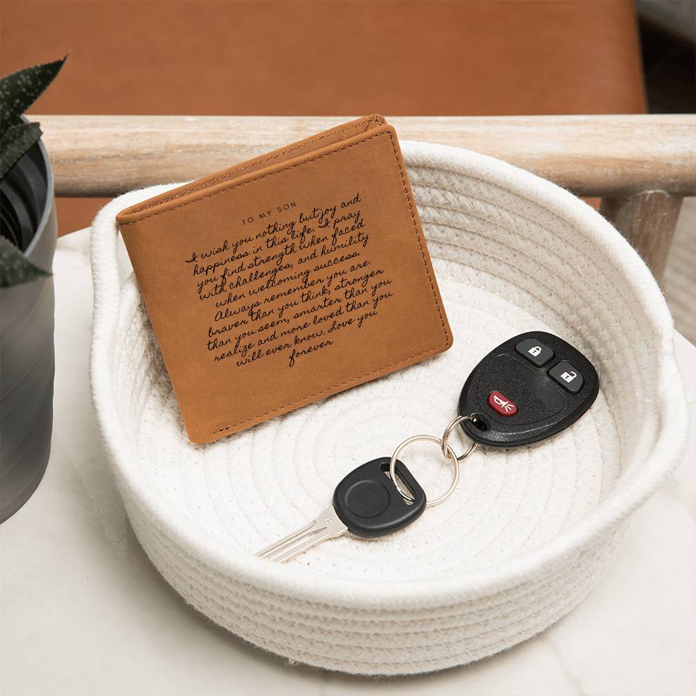 To My SON this Christmas | Leather Wallet