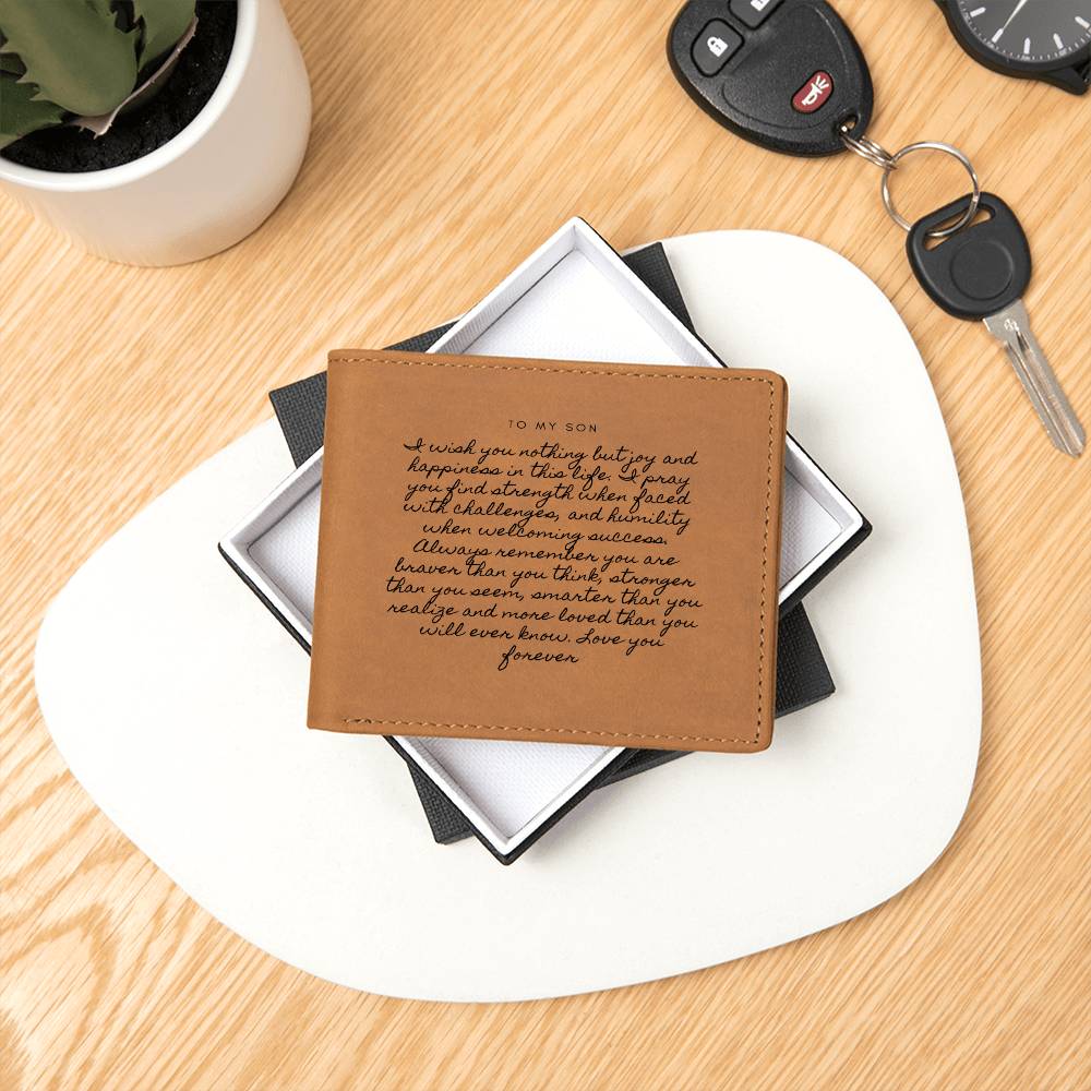 To My SON this Christmas | Leather Wallet