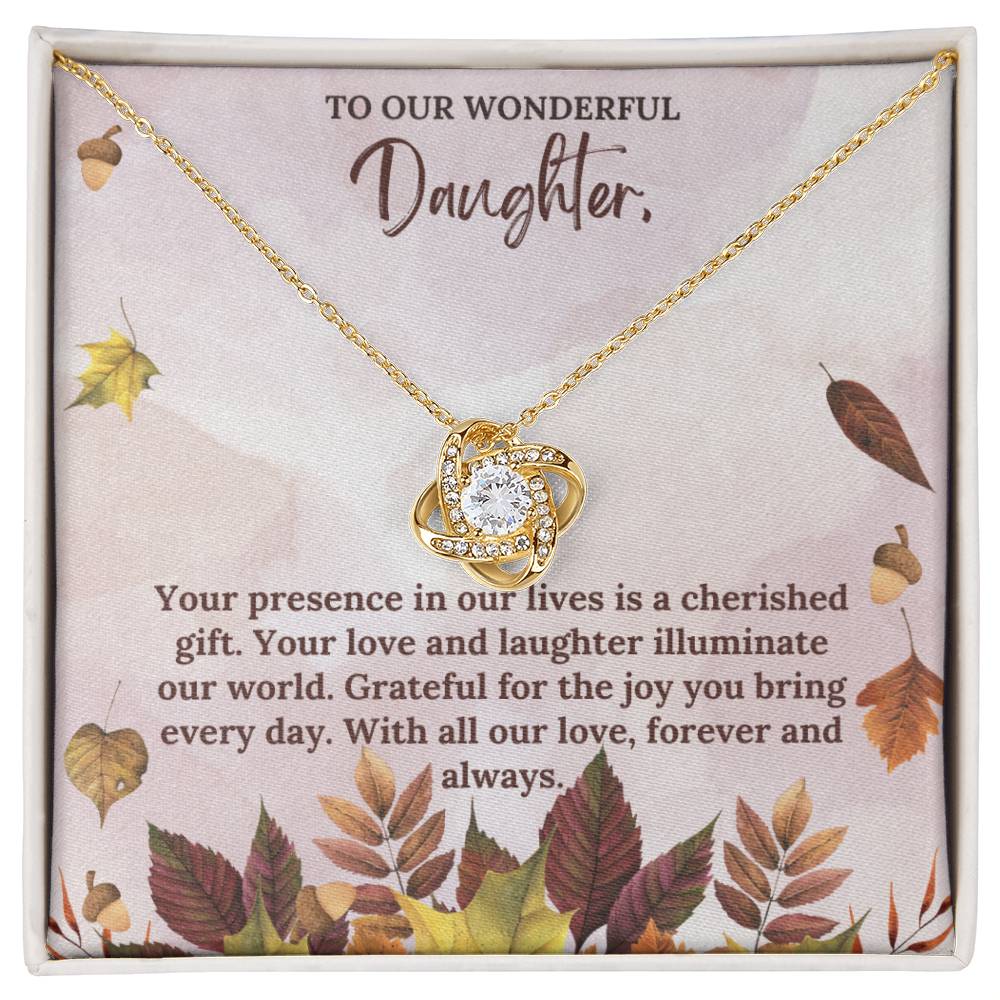 To Our Wonderful Daughter on Thanksgiving