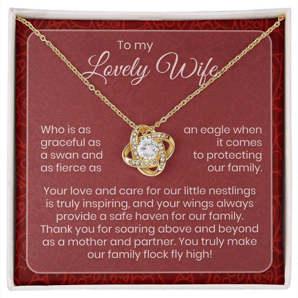 To My Lovely Wife | Family Flock | Love Knot Necklace