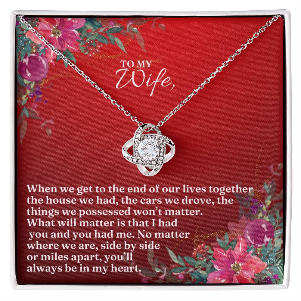 To My Wife this Christmas | Love Knot Necklace