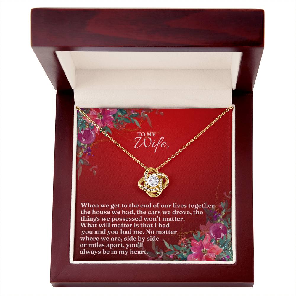 To My Wife this Christmas | Love Knot Necklace