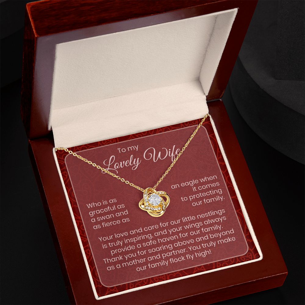 To My Lovely Wife | Family Flock | Love Knot Necklace
