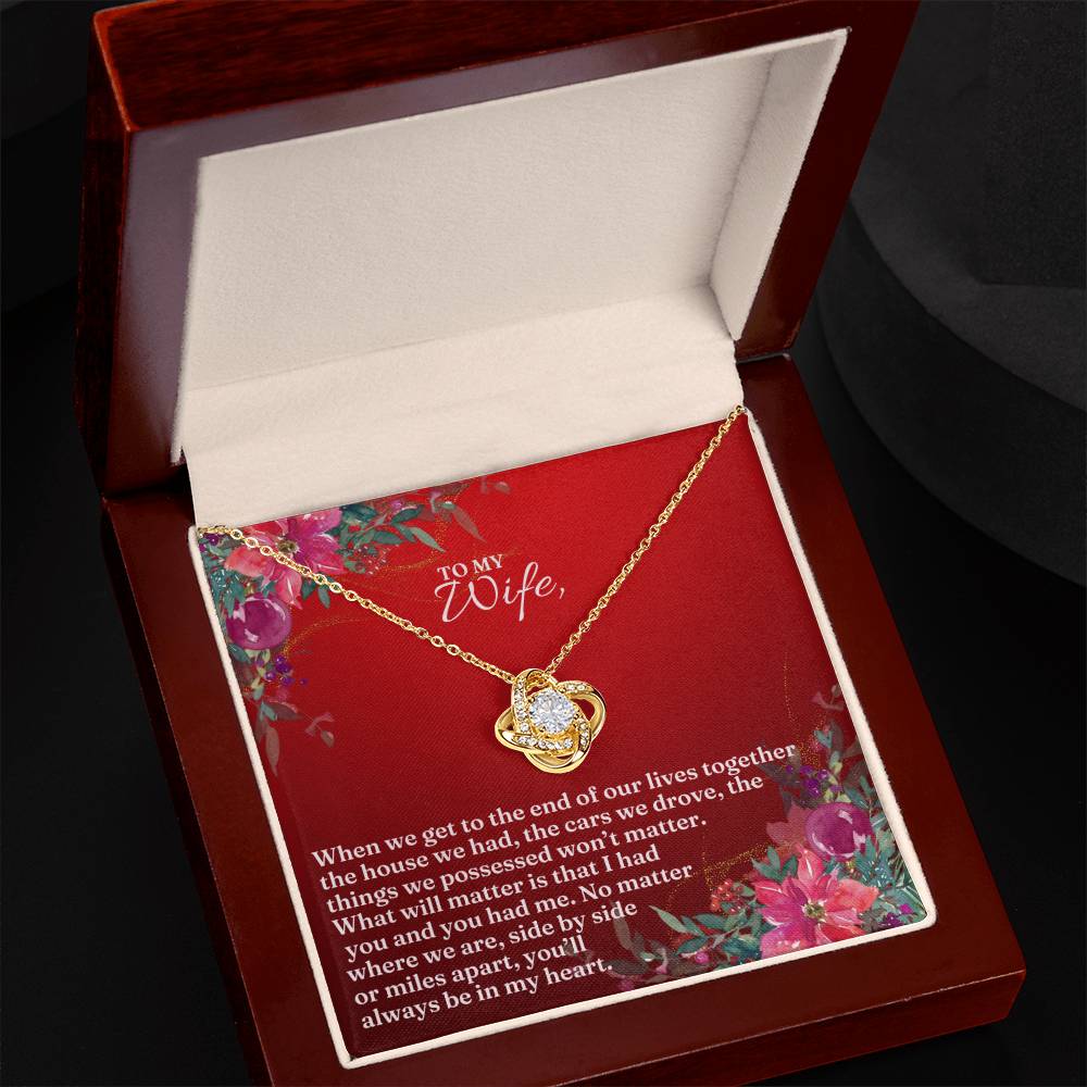 To My Wife this Christmas | Love Knot Necklace