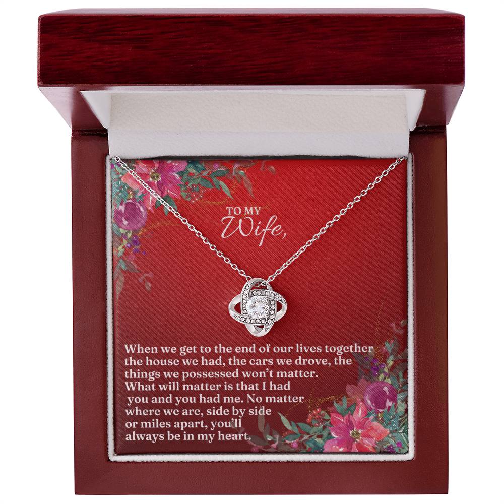 To My Wife this Christmas | Love Knot Necklace