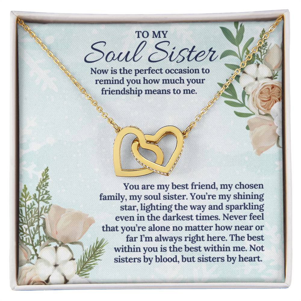 To My SOUL SISTER this Christmas | Interlocking Hearts Necklace
