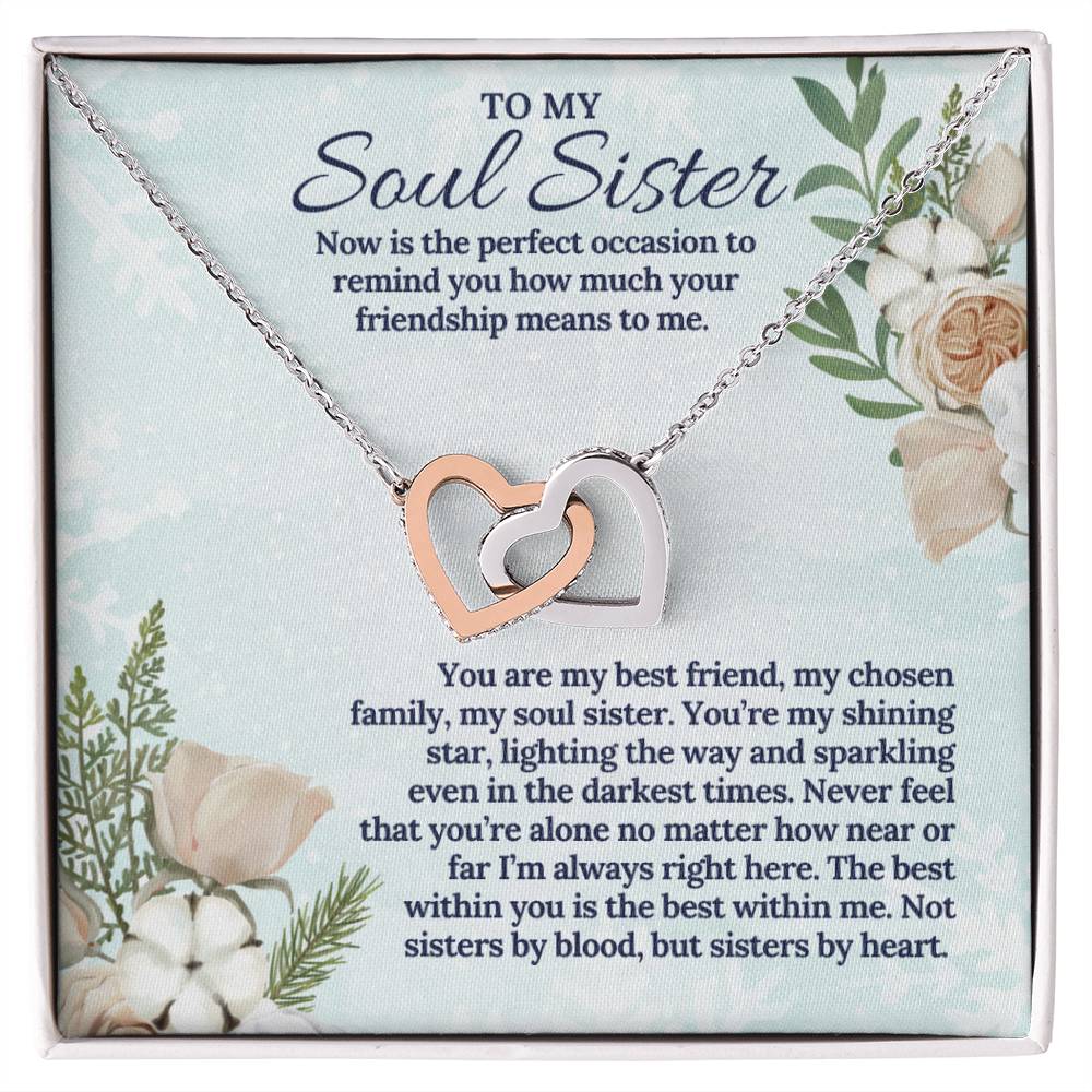 To My SOUL SISTER this Christmas | Interlocking Hearts Necklace