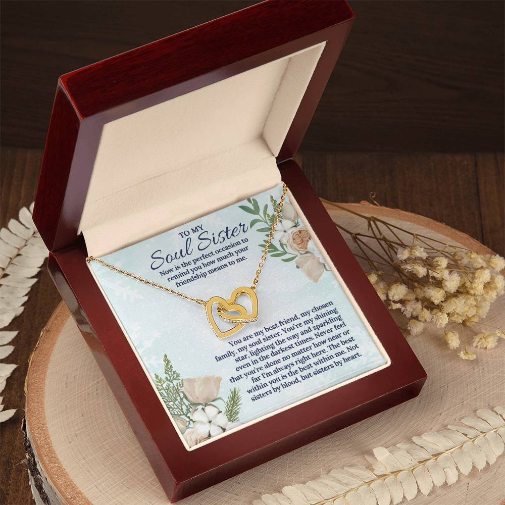 To My SOUL SISTER this Christmas | Interlocking Hearts Necklace