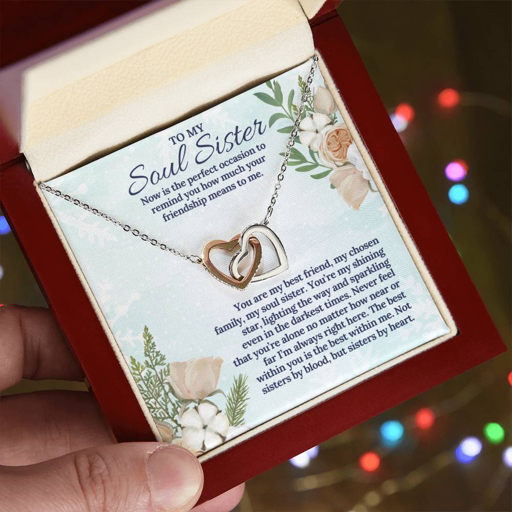To My SOUL SISTER this Christmas | Interlocking Hearts Necklace