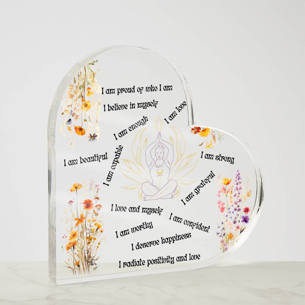 Self-Love Affirmation Heart Plaque