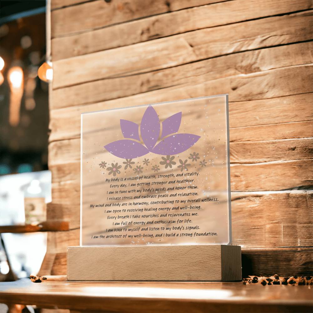 Well-Being Square Acrylic Plaque