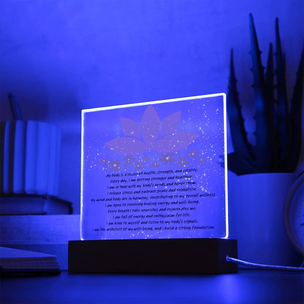 Well-Being Square Acrylic Plaque