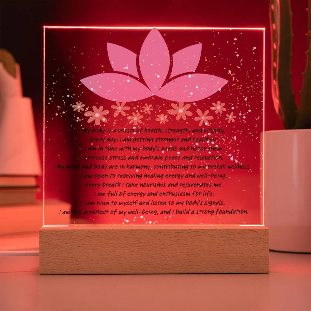 Well-Being Square Acrylic Plaque