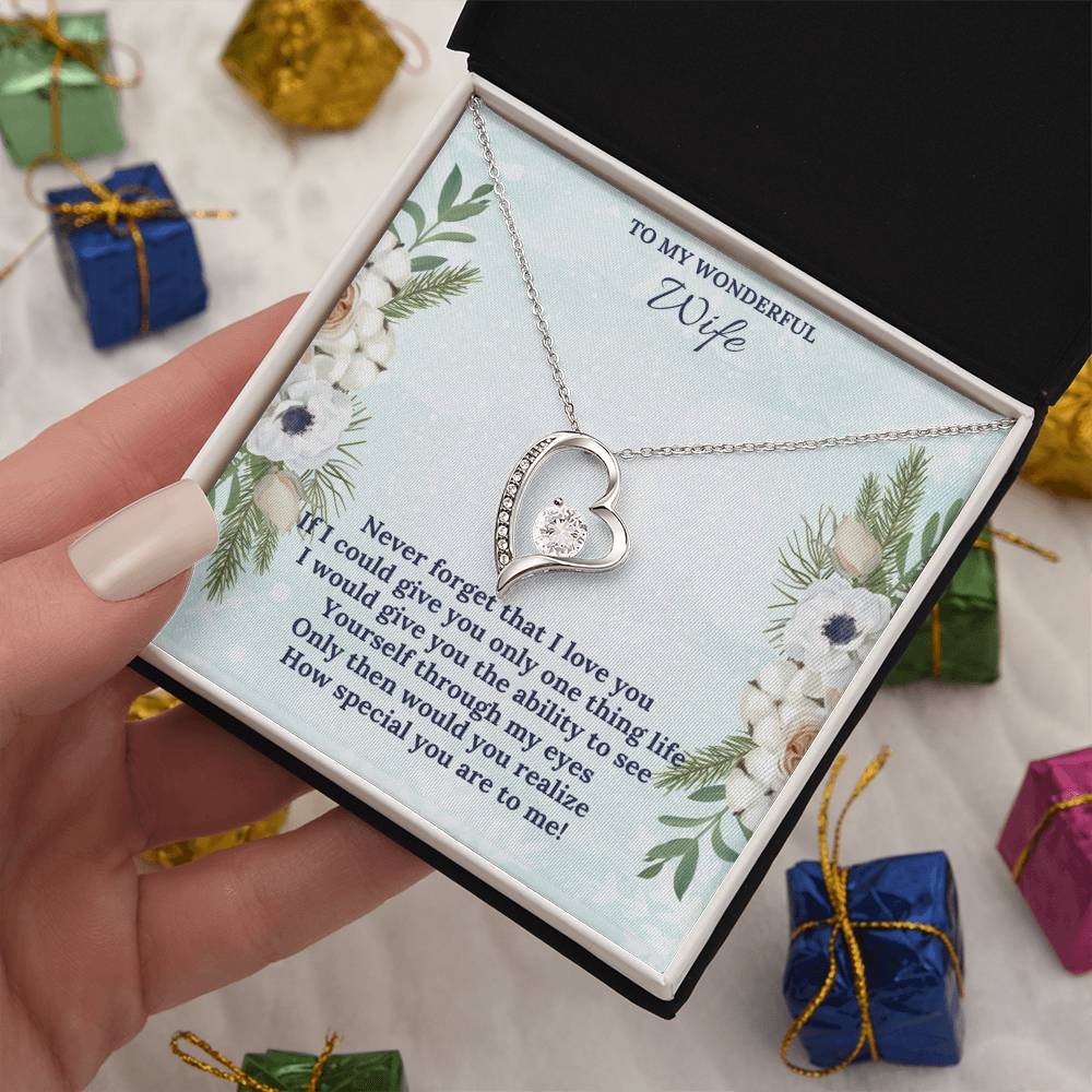 To My Wonderful WIFE this Christmas | Forever Love Necklace