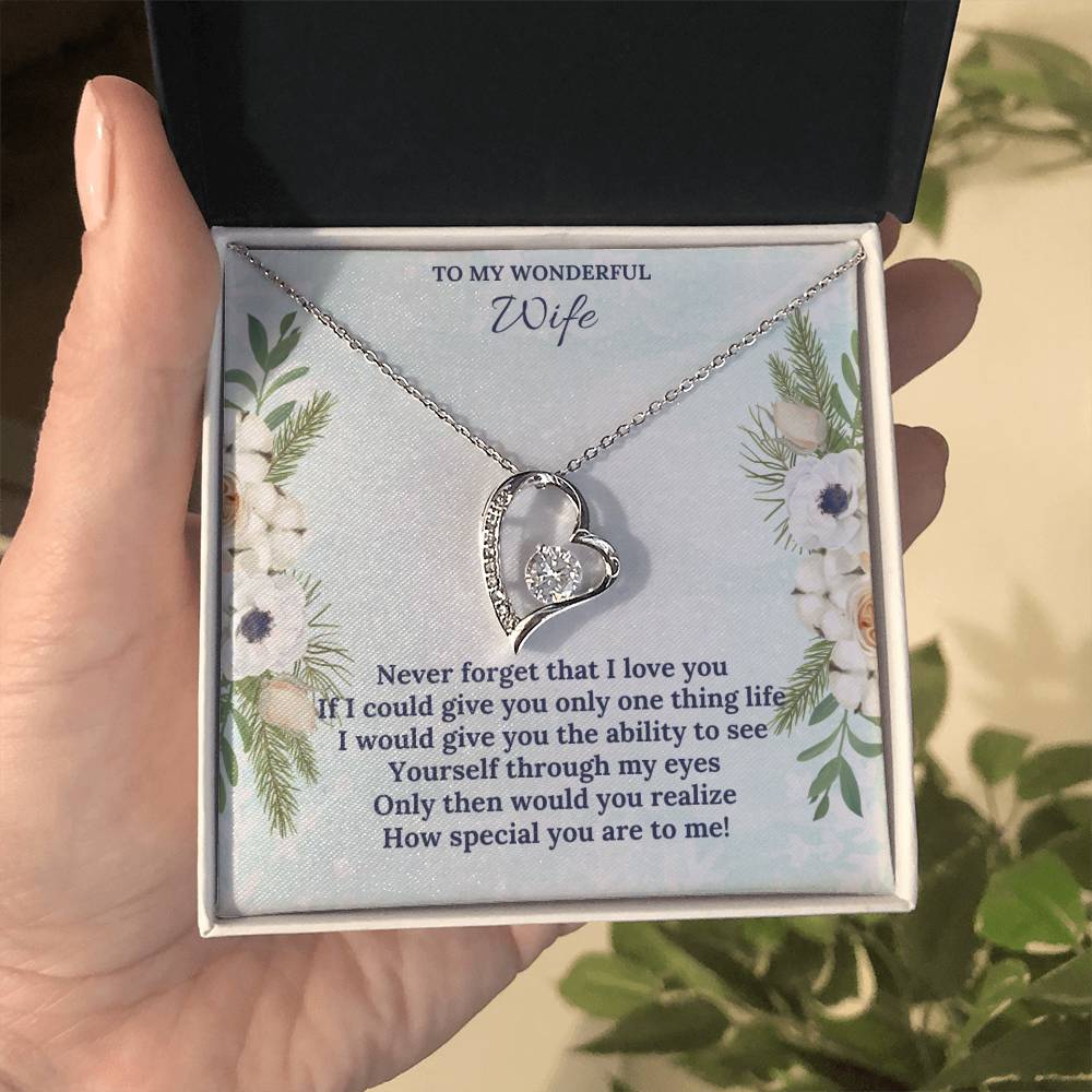 To My Wonderful WIFE this Christmas | Forever Love Necklace