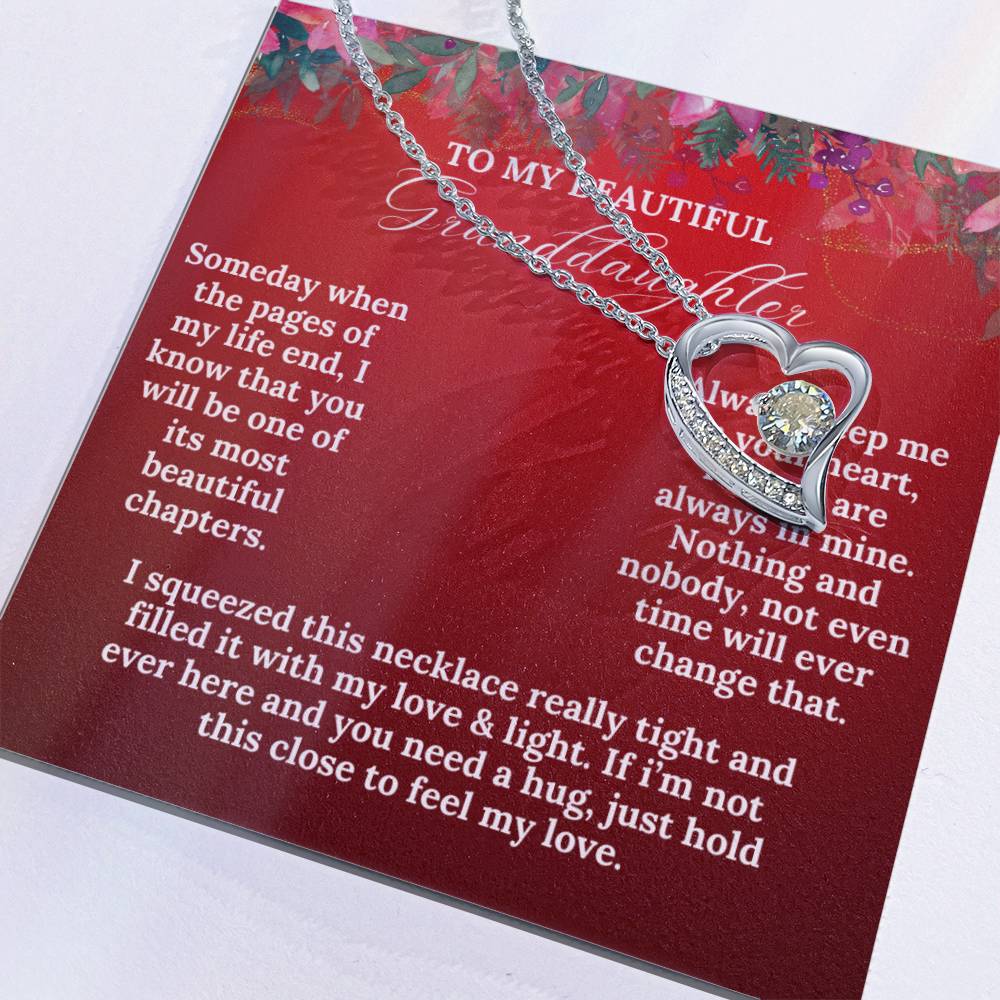 To My Beautiful Granddaughter this Christmas | Forever Love Necklace