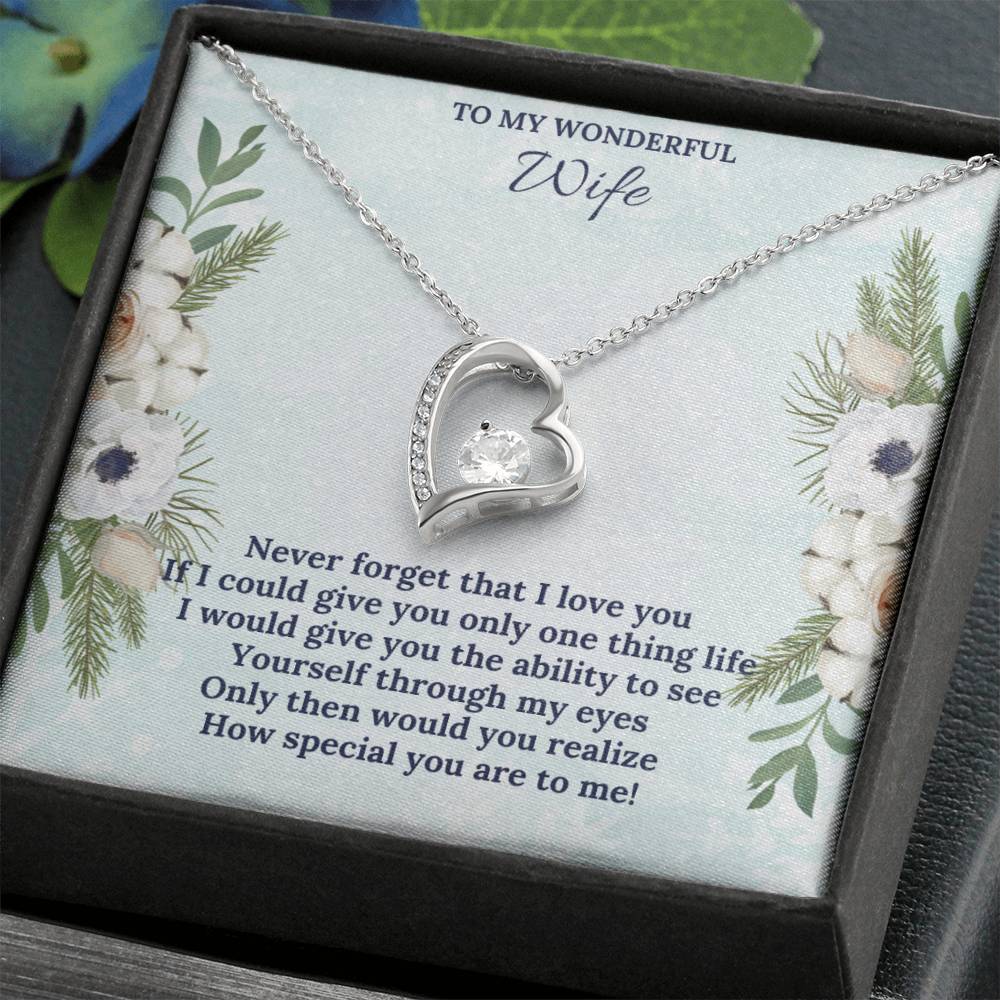 To My Wonderful WIFE this Christmas | Forever Love Necklace