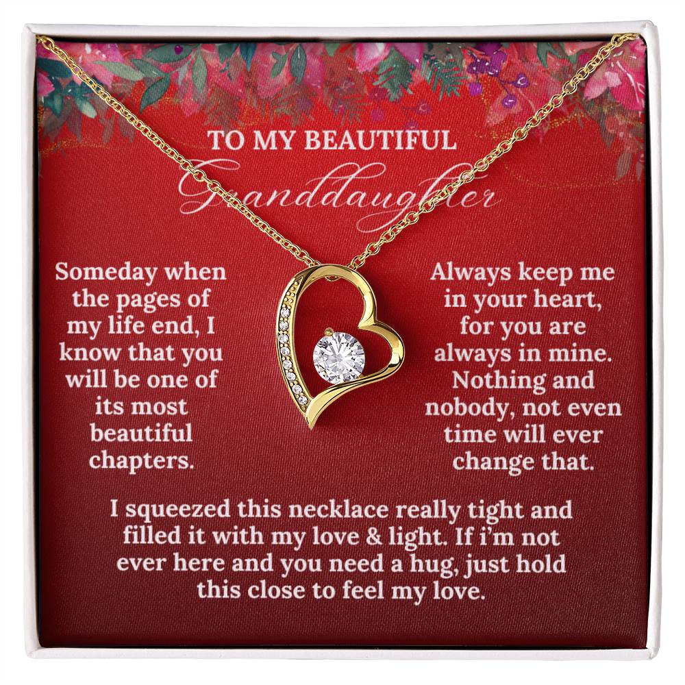To My Beautiful Granddaughter this Christmas | Forever Love Necklace