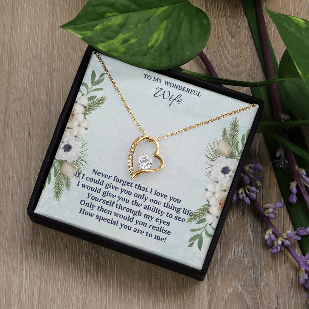 To My Wonderful WIFE this Christmas | Forever Love Necklace