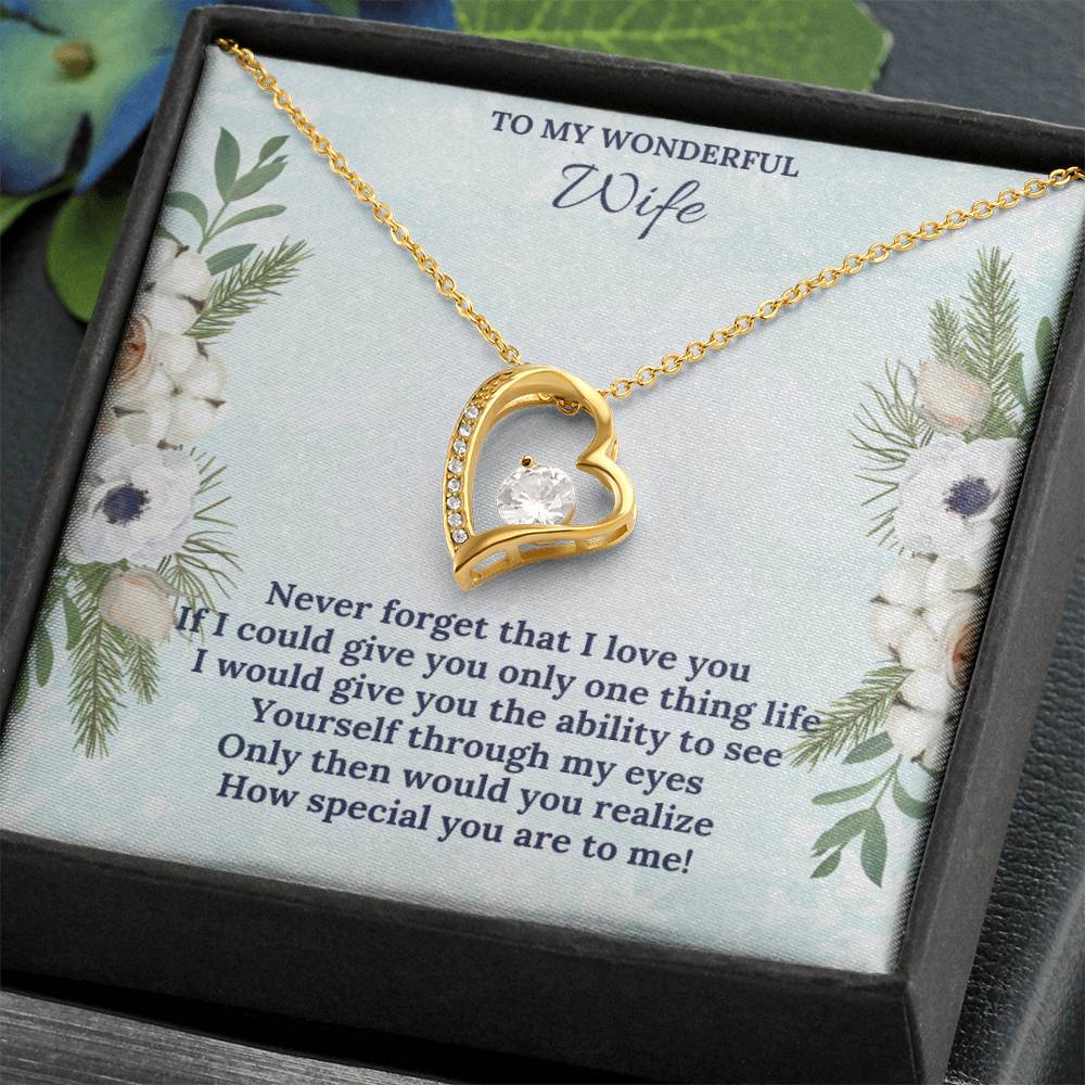To My Wonderful WIFE this Christmas | Forever Love Necklace